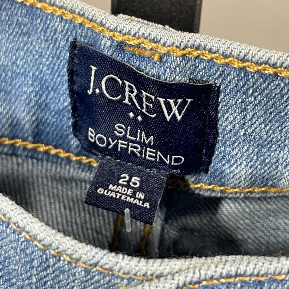 NEW J Crew Jeans Womens 25 blue denim straight boyfriend fit preppy casual - Picture 4 of 10